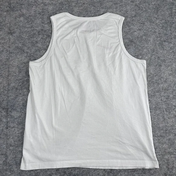 Nike Tank Top Mens Large White Good USA Olympics Sleeveless Tee Organic Cotton - Picture 3 of 8